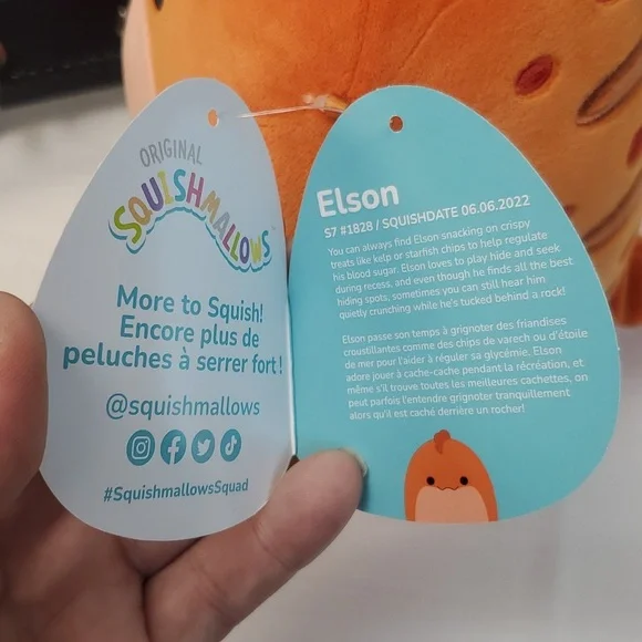 BNWT Elson the Eel Squishmallows 7" - Picture 4 of 5
